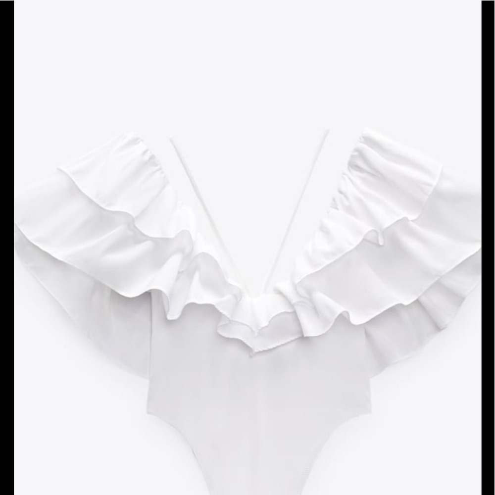 Zara large ruffled swimsuit - Picture 4 of 6